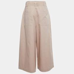 Pre Owned Weekend Max Mara Dusty Pink Cotton Belted Culottes M