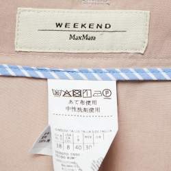 Pre Owned Weekend Max Mara Dusty Pink Cotton Belted Culottes M
