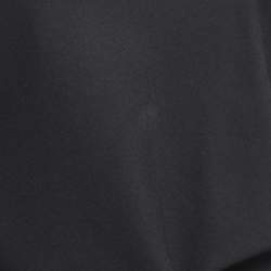 Pre Owned Weekend Max Mara Black Knit Ruch Detail Midi Dress S