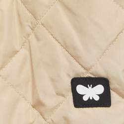 Weekend Max Mara Beige Quilted Synthetic Hooded Jacket M