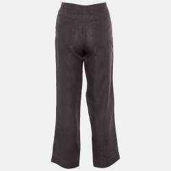 Weekend Max Mara Brown Linen Pants S