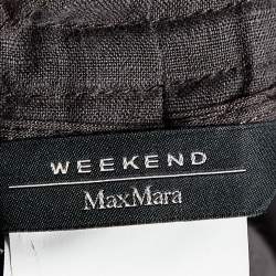Weekend Max Mara Brown Linen Pants S