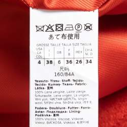 Weekend Max Mara Orange Wool Double-Breasted Coat S