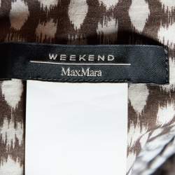 Weekend Max Mara Brown Printed Cotton Top L