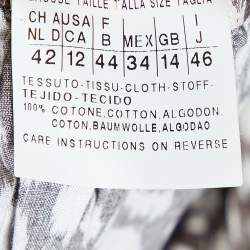 Weekend Max Mara Brown Printed Cotton Top L