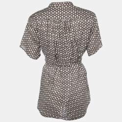 Weekend Max Mara Brown Printed Cotton Top L
