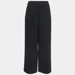 Weekend Max Mara Black Crepe Wide Leg Trousers M