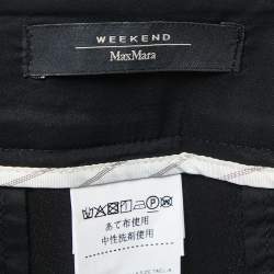 Weekend Max Mara Black Crepe Wide Leg Trousers M
