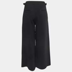 Weekend Max Mara Black Crepe Wide Leg Trousers M