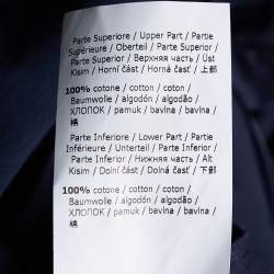 Pre Owned Weekend Max Mara Navy Blue Cotton Belted Jumpsuit S