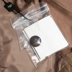 Weekend Max Mara Dark Beige Leather Button Front  Jacket S