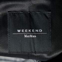 Weekend Max Mara White Houdstooth Wool Batun Cropped Jacket S