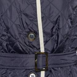 Weekend Max Mara Navy Blue Quilted Button Front Jacket M
