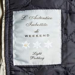 Weekend Max Mara Navy Blue Quilted Button Front Jacket M