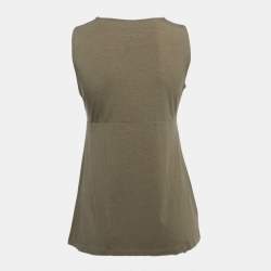 Pre Owned Weekend Max Mara Brown Knit Sleeveless A-Line Top L