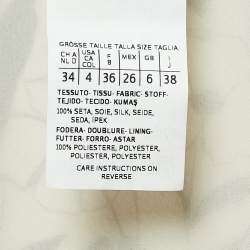 Pre Owned Weekend Max Mara Black Floral Print Silk V-Neck Midi Dress S