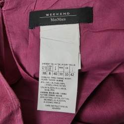 Pre Owned Weekend Max Mara Pink Linen Blend Sleeveless A-Line Maxi Dress M