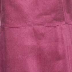 Pre Owned Weekend Max Mara Pink Linen Blend Sleeveless A-Line Maxi Dress M
