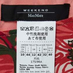 Weekend Max Mara Multicolor Floral Print Silk Vorra Pant Top Set M