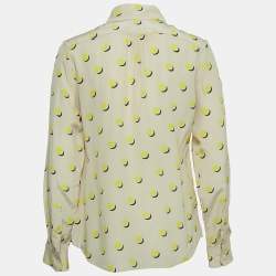 Pre Owned Weekend Max Mara Beige Printed Silk Shirt M
