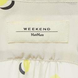Pre Owned Weekend Max Mara Beige Printed Silk Shirt M