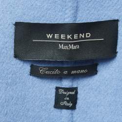 Weekend Max Mara Blue Wool Single Breasted Coat L