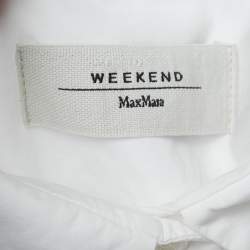Weekend Max Mara White Embroidered Cotton Button Front Shirt M 