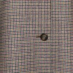 Weekend Max Mara Brown Houndstooth Wool Fur Trimmed Coat S