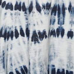 Pre Owned Weekend Max Mara Blue Tie-Dye Cotton Favetta Midi Skirt M
