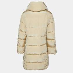 Weekend Max Mara Beige Synthetic Quilted Down Coat L