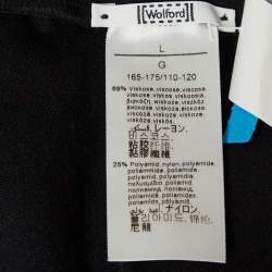 Wolford Black Jersey Lace-Up Leggings L