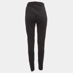 Pre Owned Wolford Black Suede Leggings M