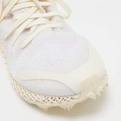 Y-3 White Knit Fabric Runner 4D Exo Low Top Sneakers Size 38