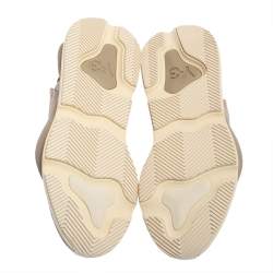 Pre Owned Y-3 Kaiwa Beige Suede Lace Up Sneakers Size 38.5