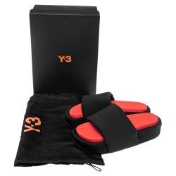 Y-3 Black Fabric Platform  Sandals  Size 39