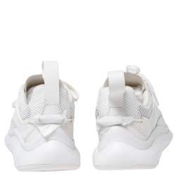 Y-3 White Leather Shiku Run Lace Up Sneakers Size 40.5