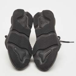 Y-3 Black Leather and Fabric Kaiwa Sneakers Size 391/3