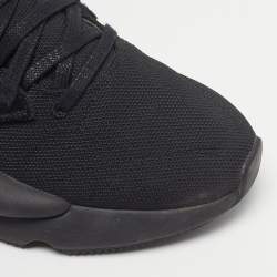 Pre Owned حذاء رياضي واي-3 كايوa شبكة سوداء وشامواه برباط علوي مقاس 38.5