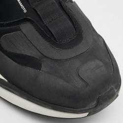 Pre Owned Y-3 Qisan Cozy Size 38.5 Black Nylon Rubber Low Top Sneakers