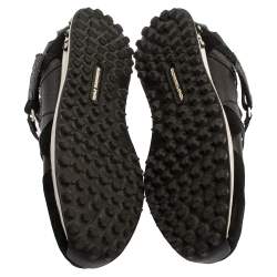 Pre Owned Y-3 Black Suede And Leather Strappy Velcro Sandal Sneakers Size 42