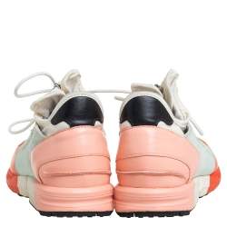 Y3 x adidas Yohji Yamamoto Multicolor Leather And Neoprene Zx Zip Low Top Sneakers Size 36 2/3