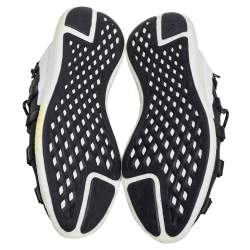 Y-3 Black Synthetic Fabric Cross Lace Run Sneakers Size 39 1/3