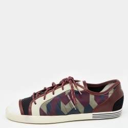 Y-3 Multicolor Nylon and Leather Low Top Sneakers Size 36 2/3