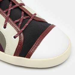 Y-3 Multicolor Nylon and Leather Low Top Sneakers Size 36 2/3