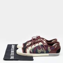 Y-3 Multicolor Nylon and Leather Low Top Sneakers Size 36 2/3