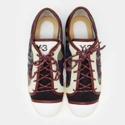 Y-3 Multicolor Nylon and Leather Low Top Sneakers Size 36 2/3