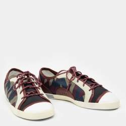 Y-3 Multicolor Nylon and Leather Low Top Sneakers Size 36 2/3