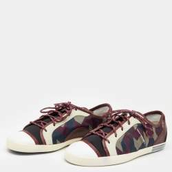 Y-3 Multicolor Nylon and Leather Low Top Sneakers Size 36 2/3