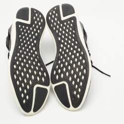Y-3 Black Leather and Nylon Qasa Elle Sneaker Size 38