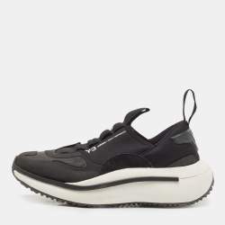 Y-3 Black Fabric and Rubber Qisan Cozy Sneakers Size 38.5